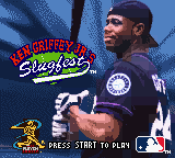 Ken Griffey Jr's Slugfest title screen for GameBoy Color